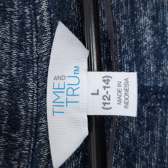 Time & Tru short sleeve top large (12-14) blue grey - Picture 4 of 11